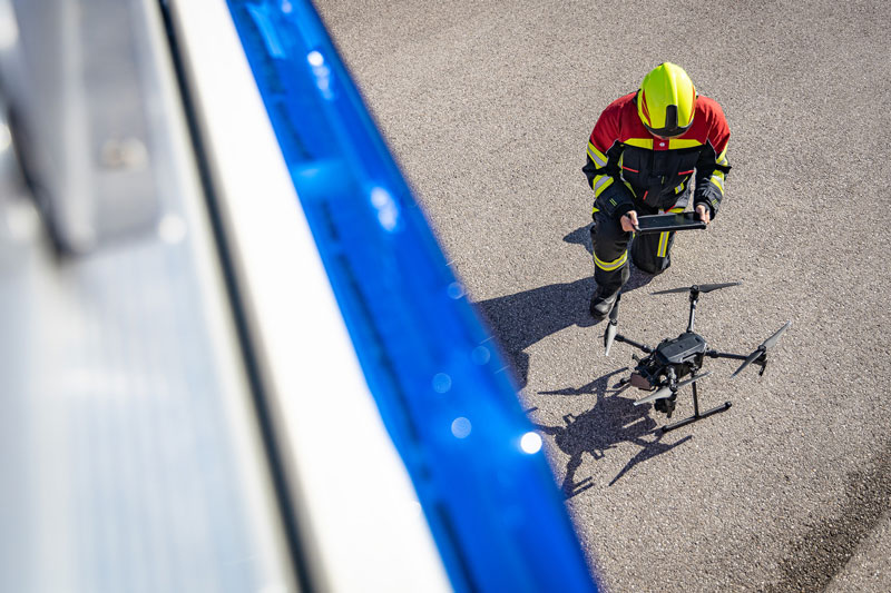 LUFTUNTERSTÜTZUNG: Rosenbauer Drones