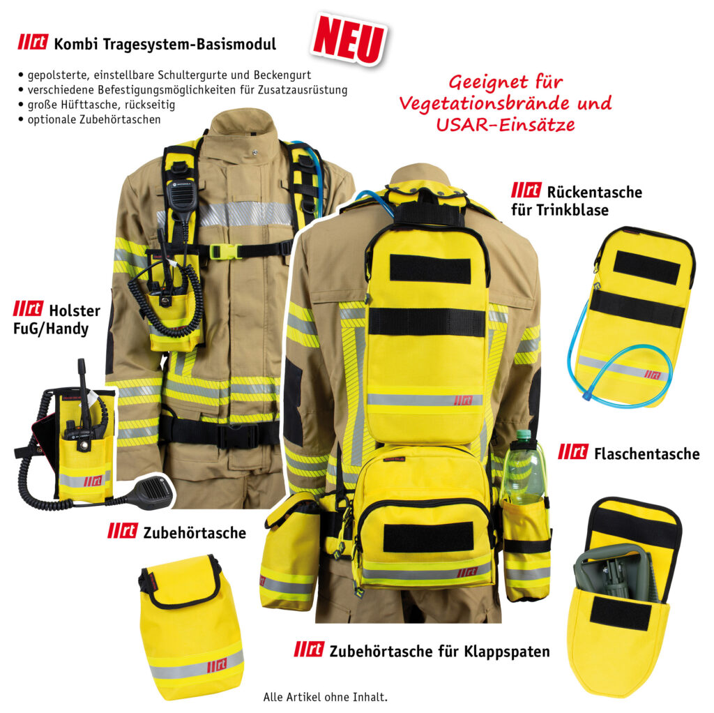 Kombiniertes Tragesystem für Vegetationsbrände und USAR-Einsätze