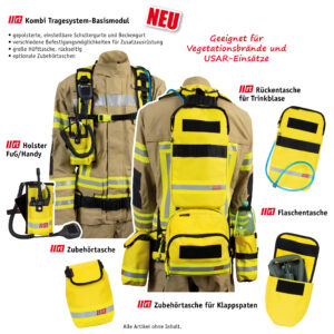 Kombiniertes Tragesystem für Vegetationsbrände und USAR-Einsätze